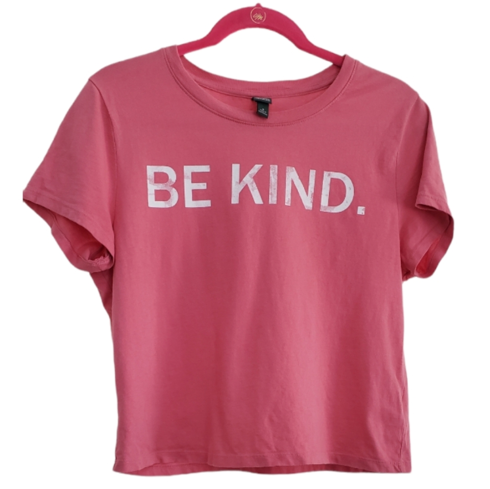 Wild Fable oversized crop top pink Be Kind
